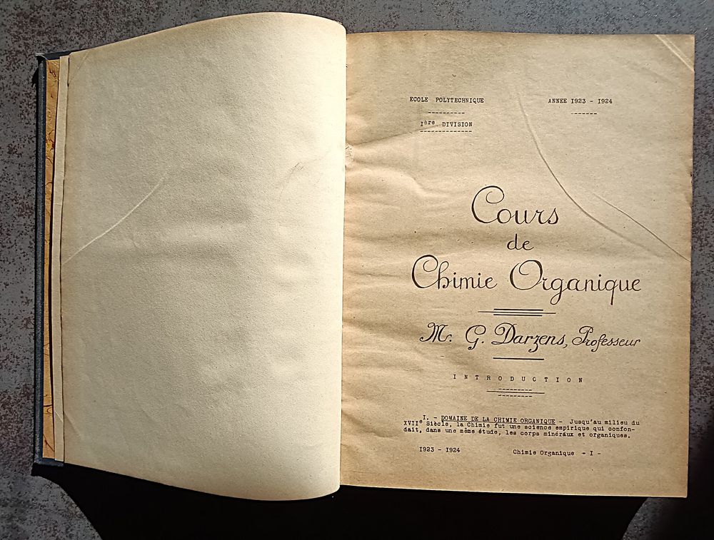 Livres anciens &agrave;‰cole Polytechnique 2 tomes CHIMIE 1922-1923 Livres et BD