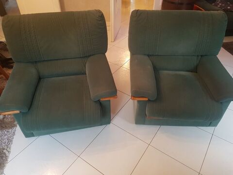 ensemble canap fauteuil  en alcantara vert 250 Reims (51)