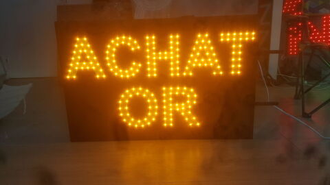 Enseigne lumineuse LED Achat Or, échange, 780 93300 Aubervilliers
