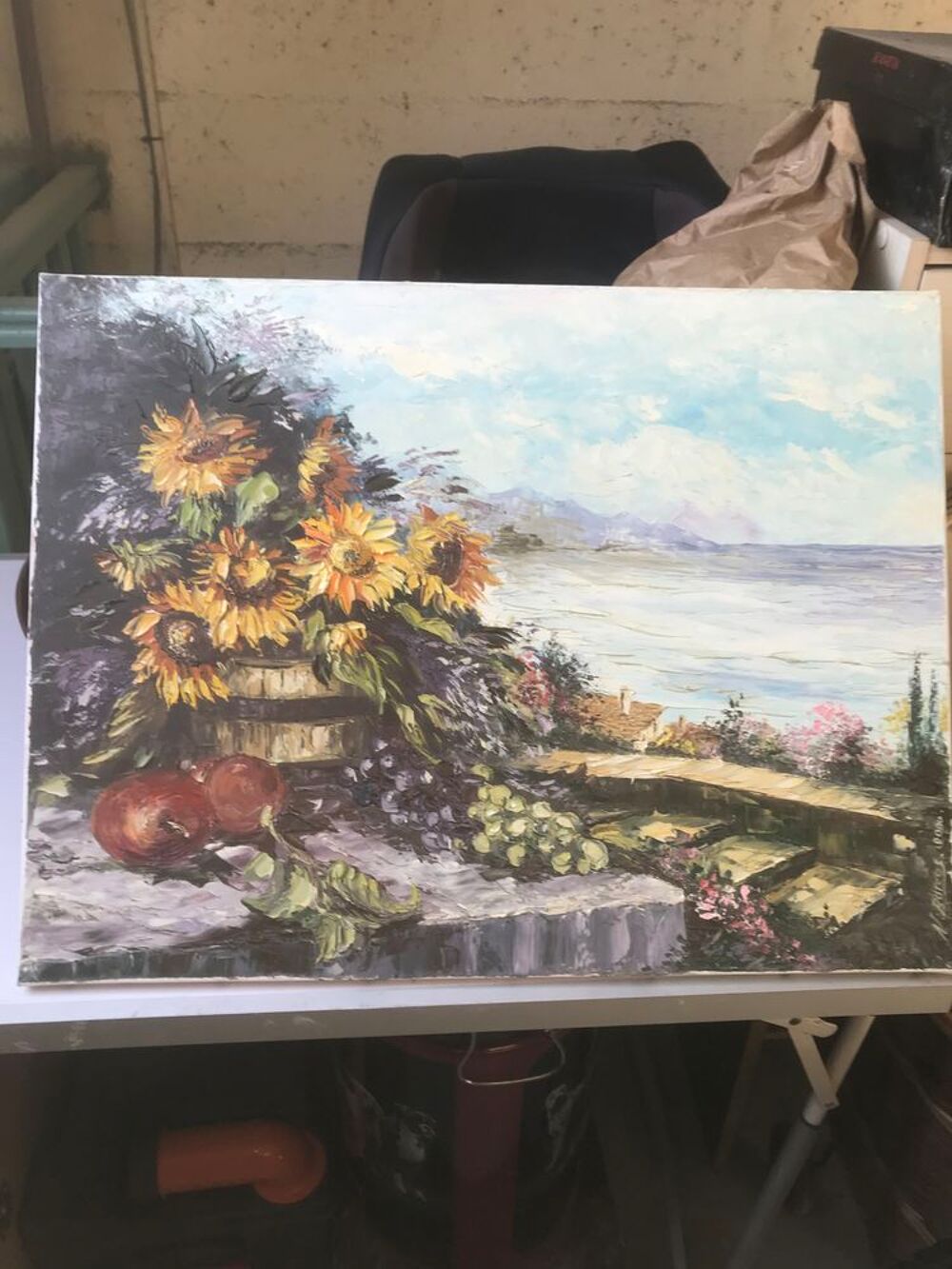 2 tableaux peints au couteau Décoration