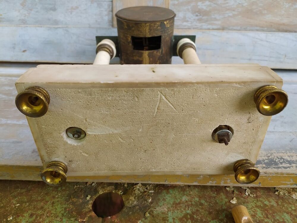 Pendule Portique Style Louis XVI Marbre Bronze (Pour Pi&egrave;ce)
