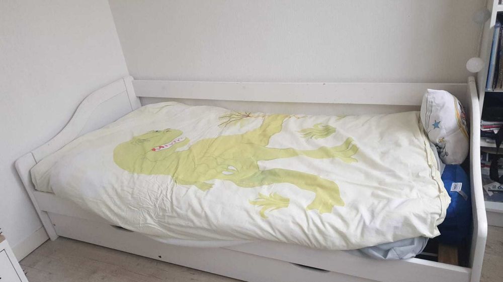 Lit gigogne enfant blanc 190 X 90 Meubles