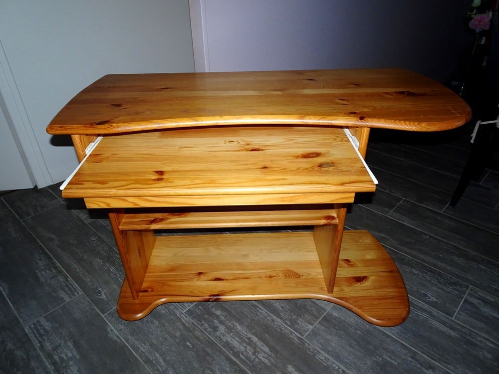 Meuble bureau informatique en bois (pin) Meubles