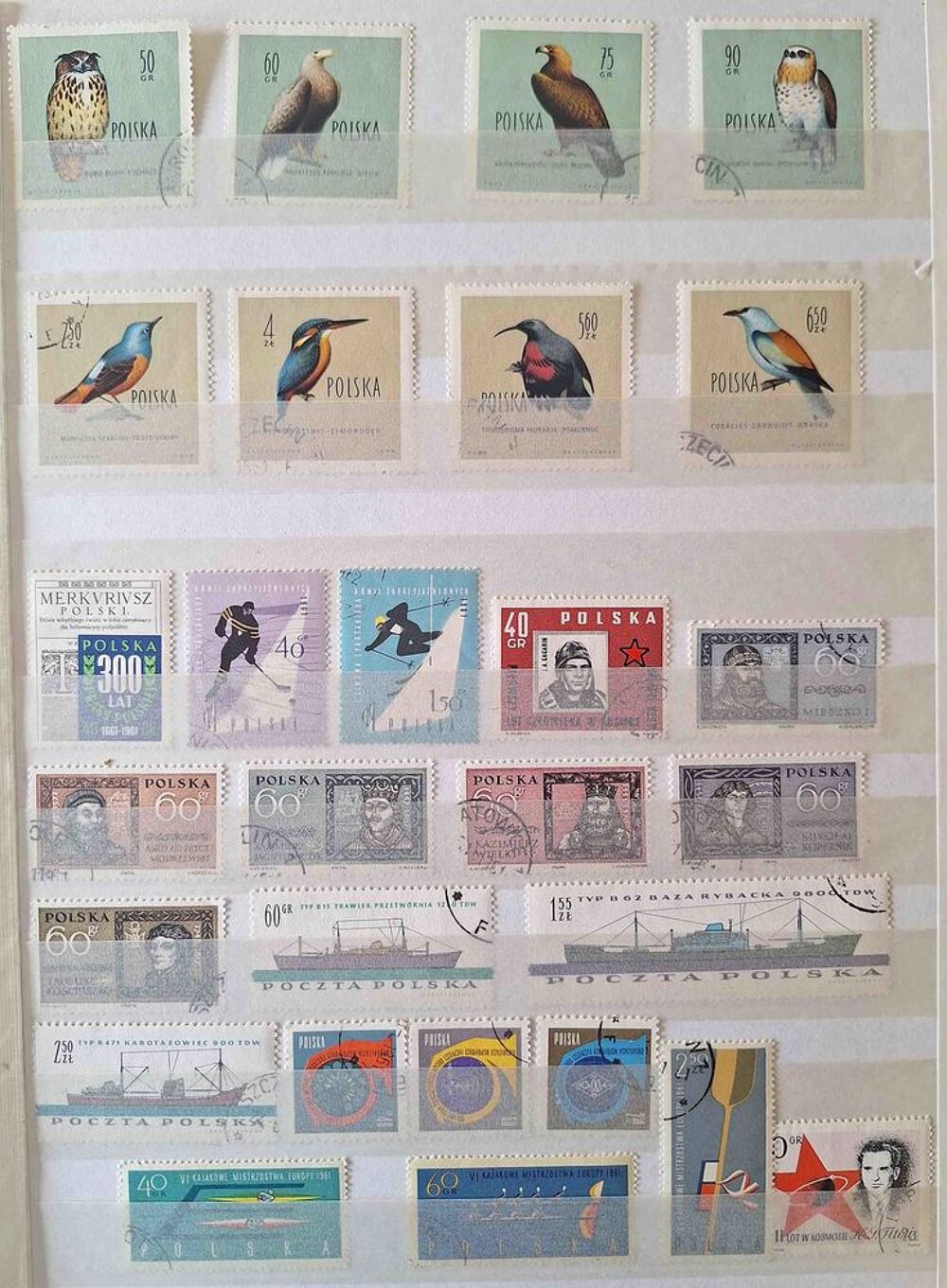 S&eacute;rie de timbres de collection de Pologne 