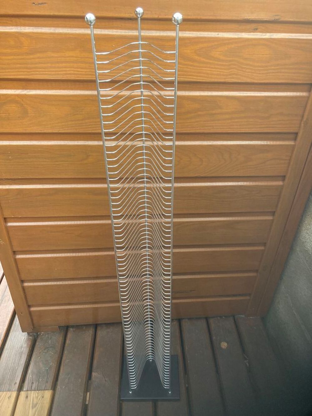 RANGE CD METAL CHROME Décoration