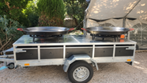   Remorque PAELLA ou stand marché  