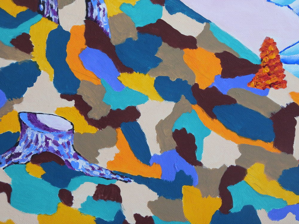 Tableau acrylique sur toile - Paysage imaginaire Décoration