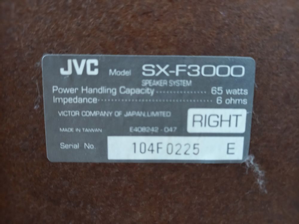 DON DE 2 ENCEINTES JVC Audio et hifi