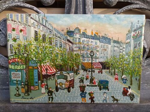 Tableau Peinture Naïve Art Brut Signé France 80 Loches (37)