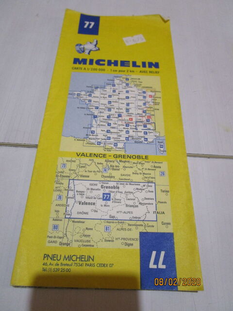 Carte routière MICHELIN n°77 VALENCE GRNOBLE 10 Chanteloup-en-Brie (77)
