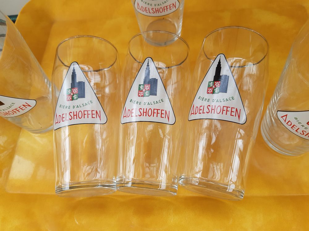 Lot 6 Verres ADELSHOFFEN. Décoration