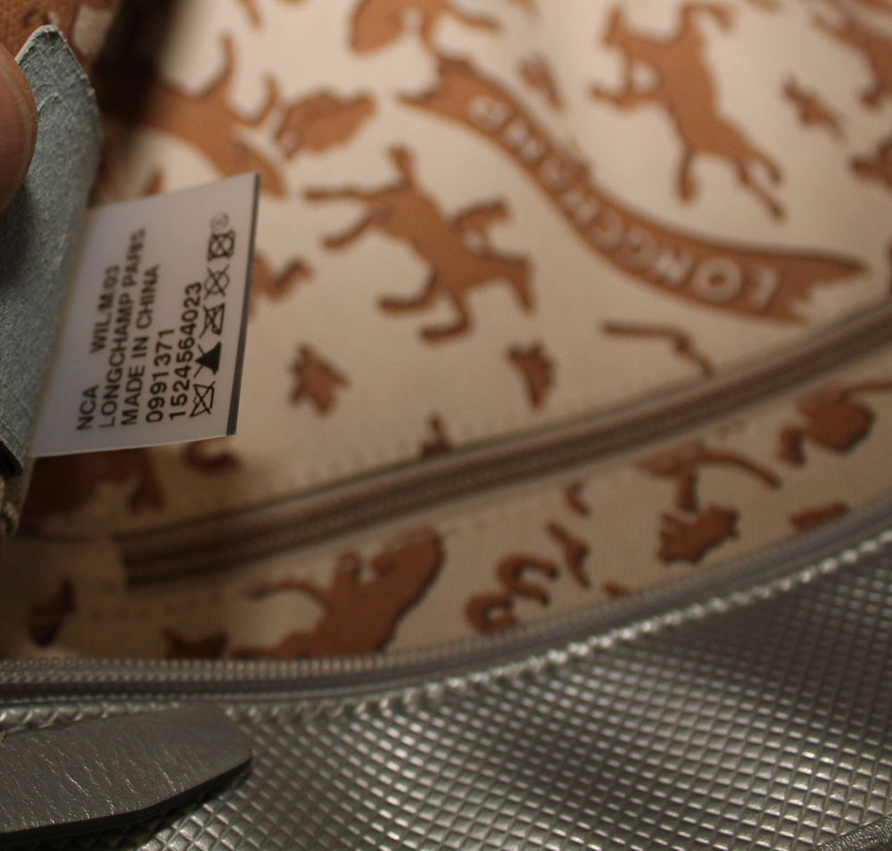 Sac toile et cuir argent LONGCHAMP Maroquinerie