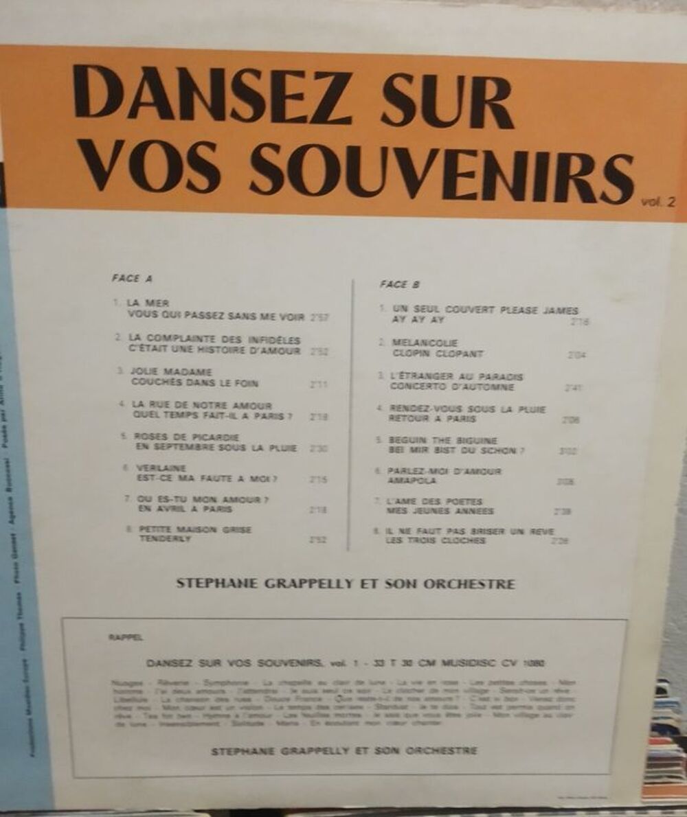 Album .Dansez Sur vos souvenirs St&eacute;phane Grappelly CD et vinyles