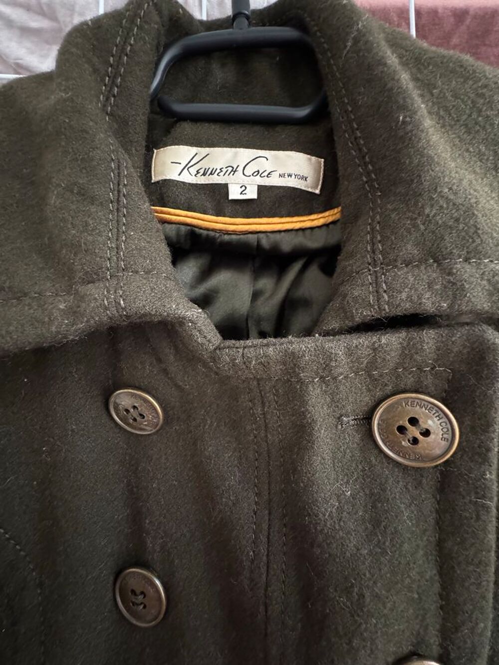 Manteau laine chaud Kenneth Cole xs/s Vêtements