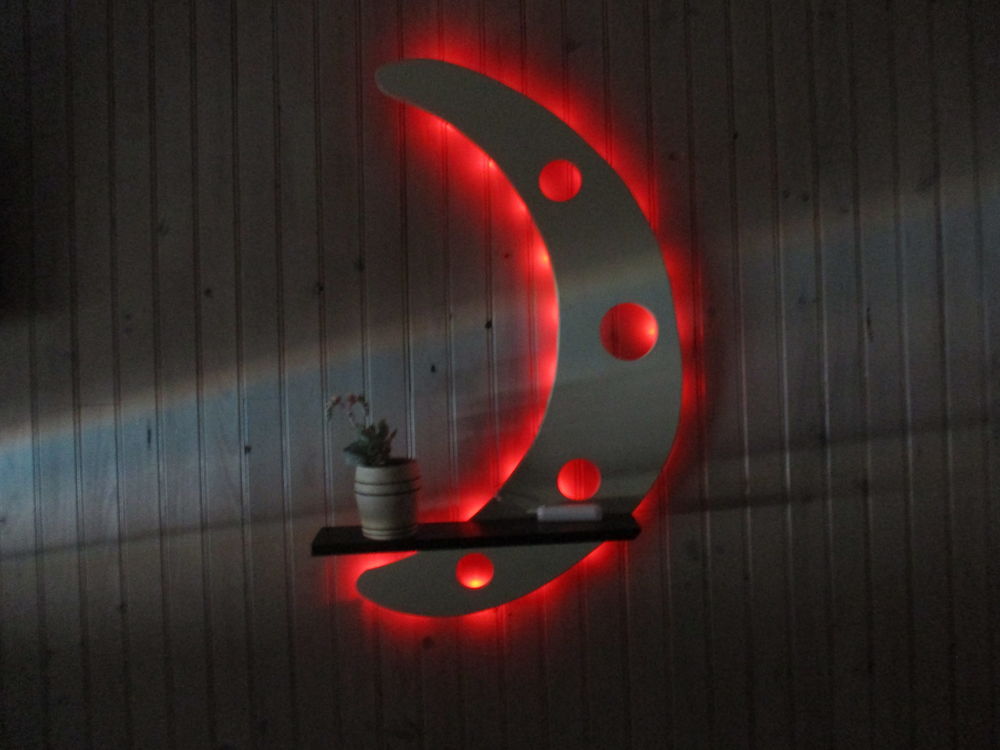 aplique murale decorative en forme de lune Décoration