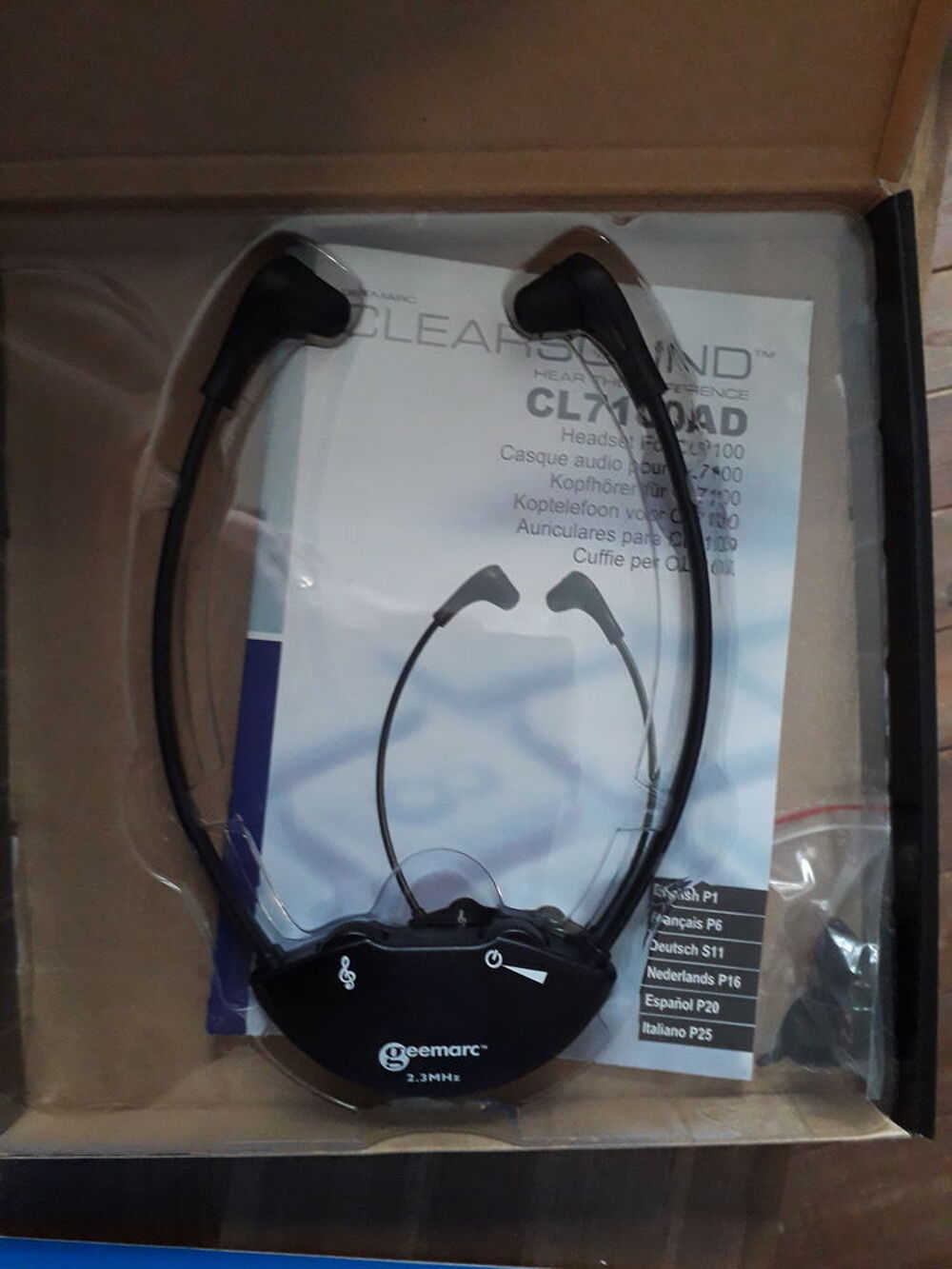 Lot casques ( neufs ) pour t&eacute;l&eacute;vision : Geemarc LC7100 Photos/Video/TV