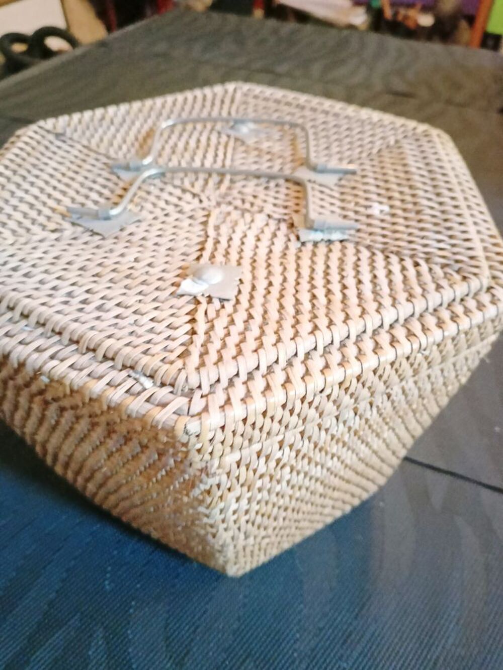 Panier &agrave; th&eacute; en Osier de voyage Décoration