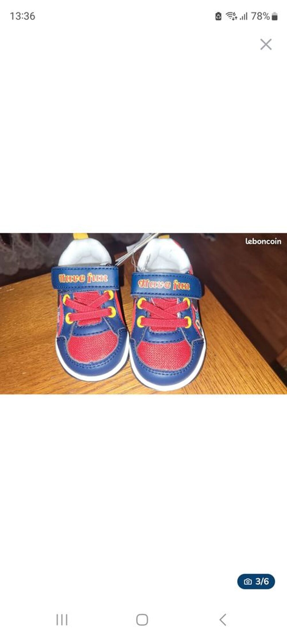 Bonjour je des baskette lumineuse neuve avec &eacute;tiquette Chaussures