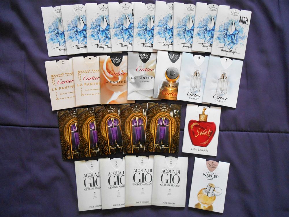 Lot de 27 Puffers Echantillons de parfum divers 