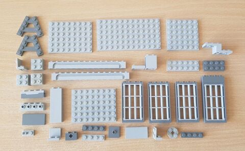 lot de 34 pi�ces lego grises gris 2 Carnon Plage (34)
