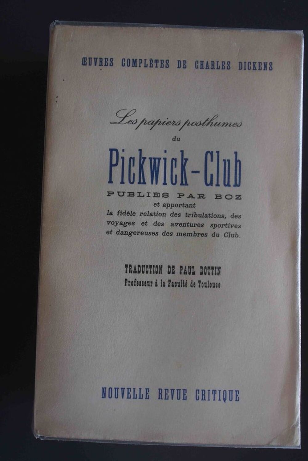 Les papiers posthumes du Pickwick-Club -Dickens, Livres et BD