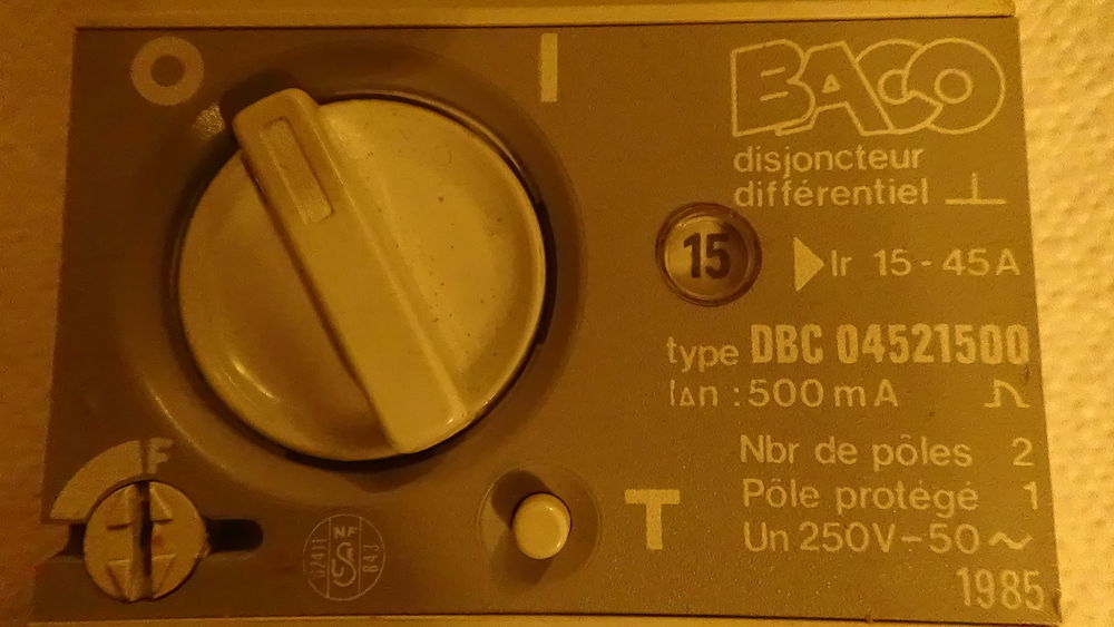 
DISJONCTEUR DIFFERENTIEL MONOPHASE Bricolage