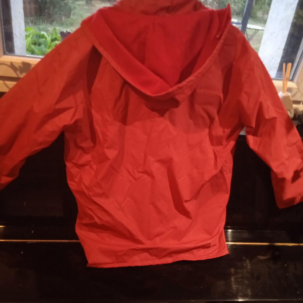 Impermeable coupe vent rouge doublure capuche T 46/48 marque Vêtements