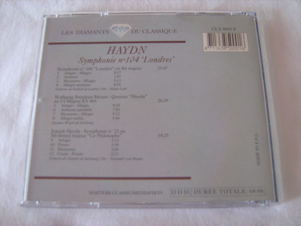 CD Haydn - Symphonie n&deg; 104 &quot;Londres&quot; CD et vinyles