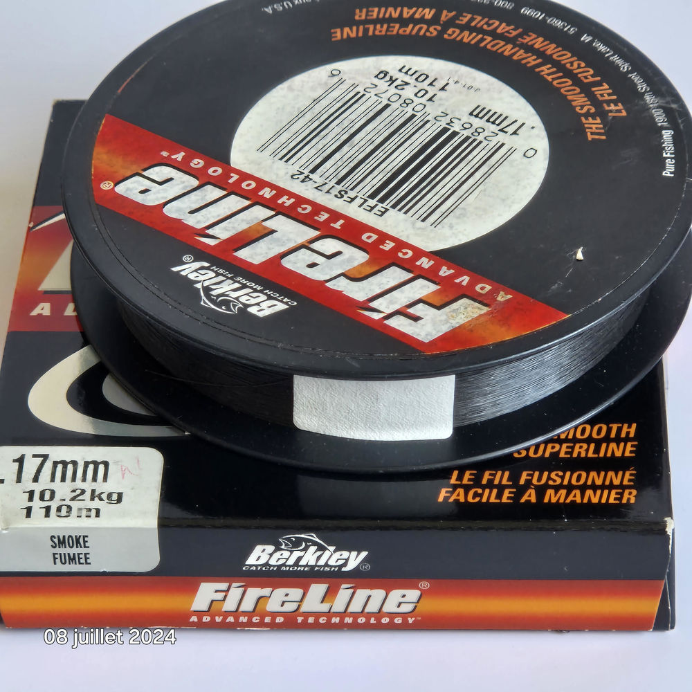 Tresse Berkley Fireline Fused Original - Smoke - 110 m, 0.17 Sports