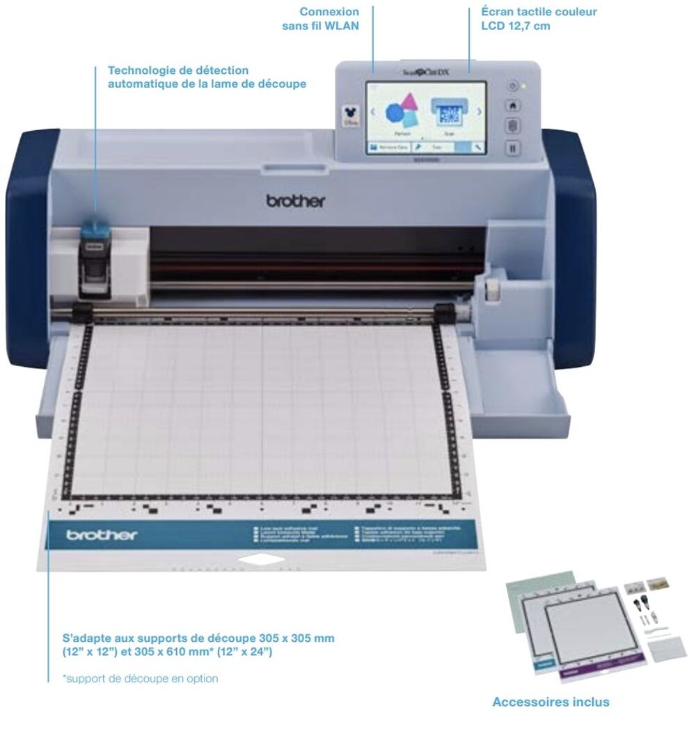 Machine de d&eacute;coupe et tra&ccedil;age BROTHER SDX2250D Disney *ScanN Matériel informatique