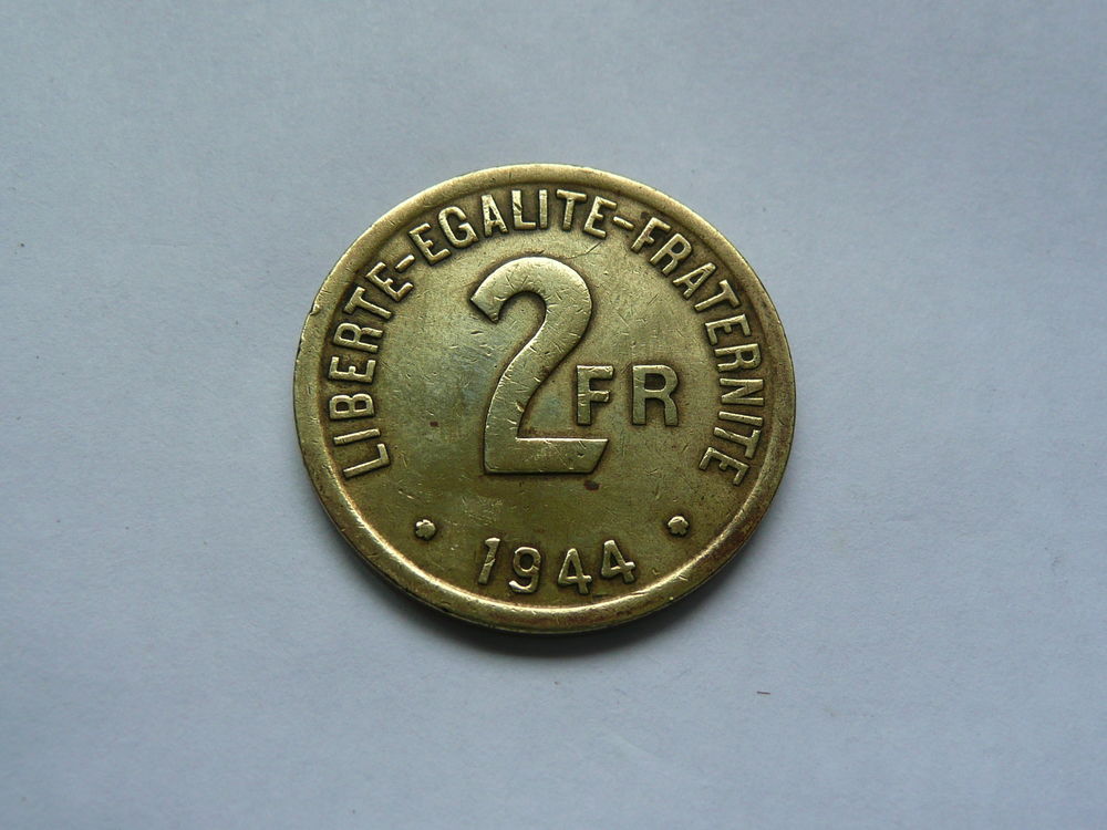 Pi&egrave;ce 2 francs 1944 