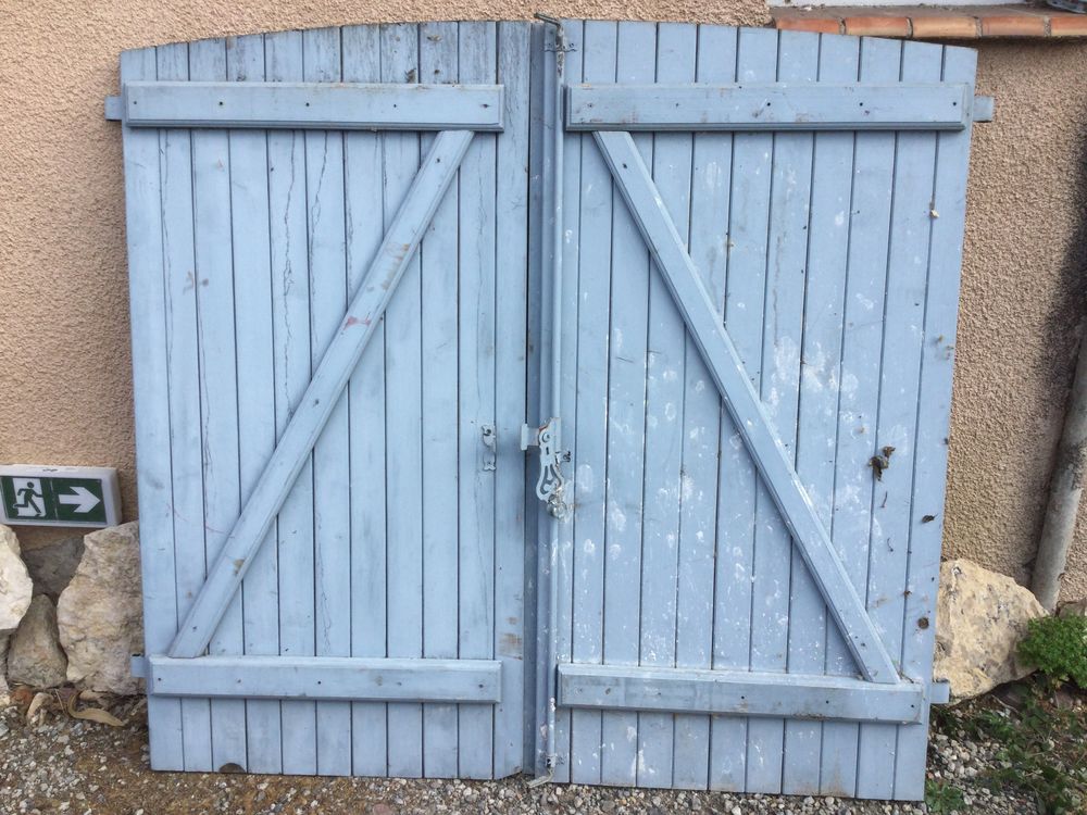 Volets en bois bleus - Lot de 2 paires Bricolage