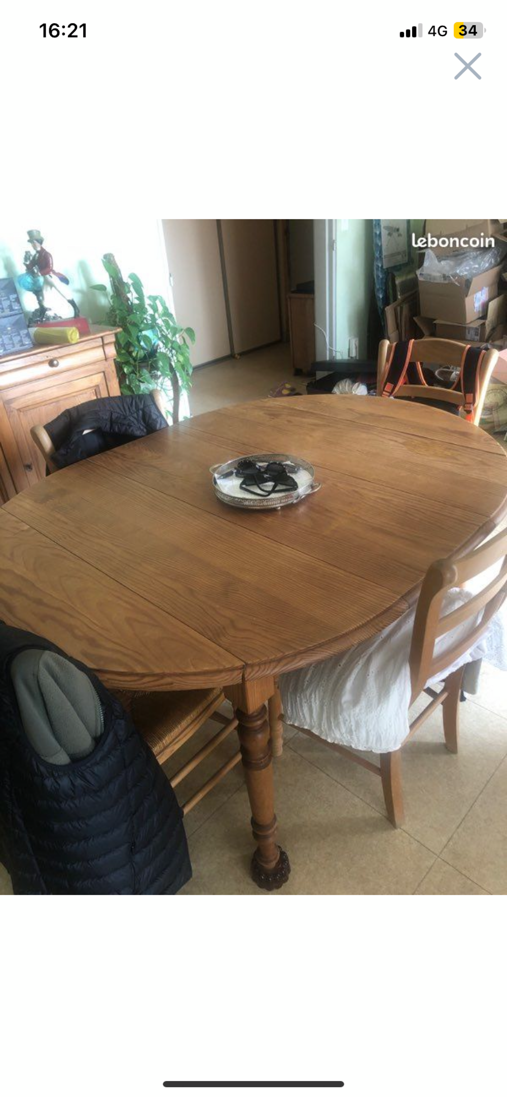 Table en pin massif + 4 chaises Meubles