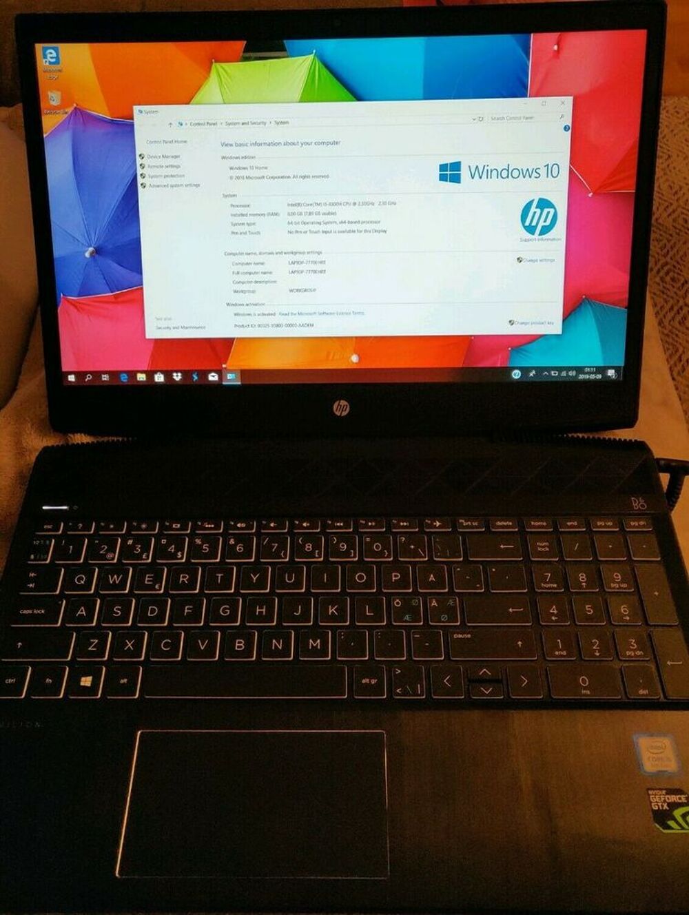 Portable HP Pavilion Gaming 15-cx0001no HP i5-8300H Matériel informatique