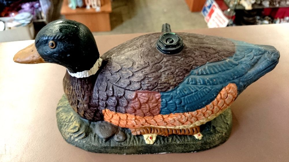 canard colvert fontaine jet d'eau en fonte neuf Jardin