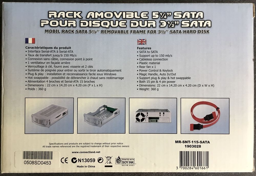 Rack amovible pour Disque dur SATA Matériel informatique