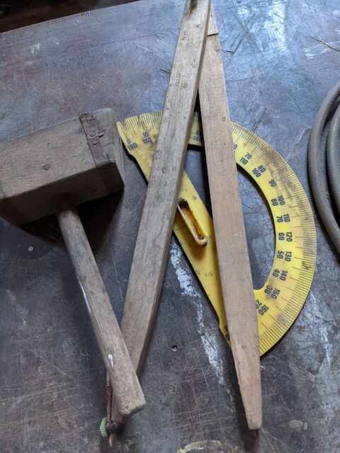 Grands Outils de menuisier grand compas + rapporteur + maill 15 Marseille 13 (13)