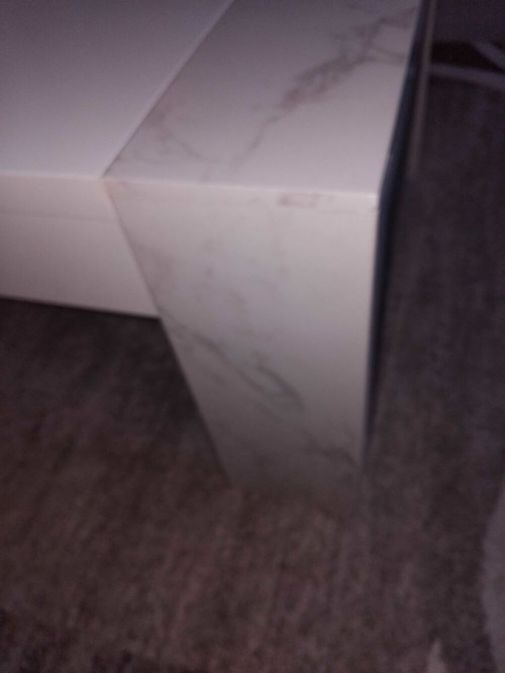 table basse laqu&eacute;e blanc/gris Meubles