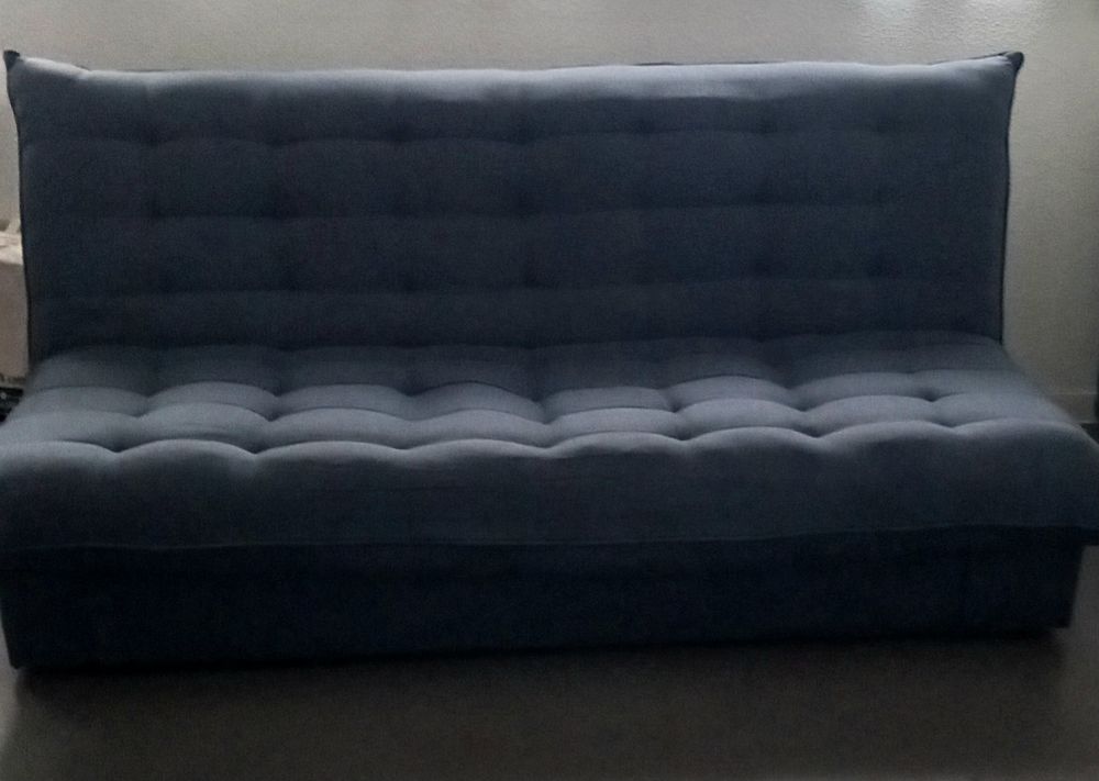 Canap&eacute; 3 places tissu bleu barry Meubles