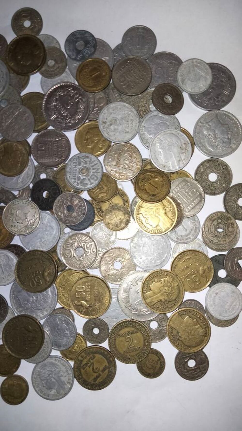 Lot de 184 pi&egrave;ces de monnaie fran&ccedil;aises tous diff&eacute;rentes 