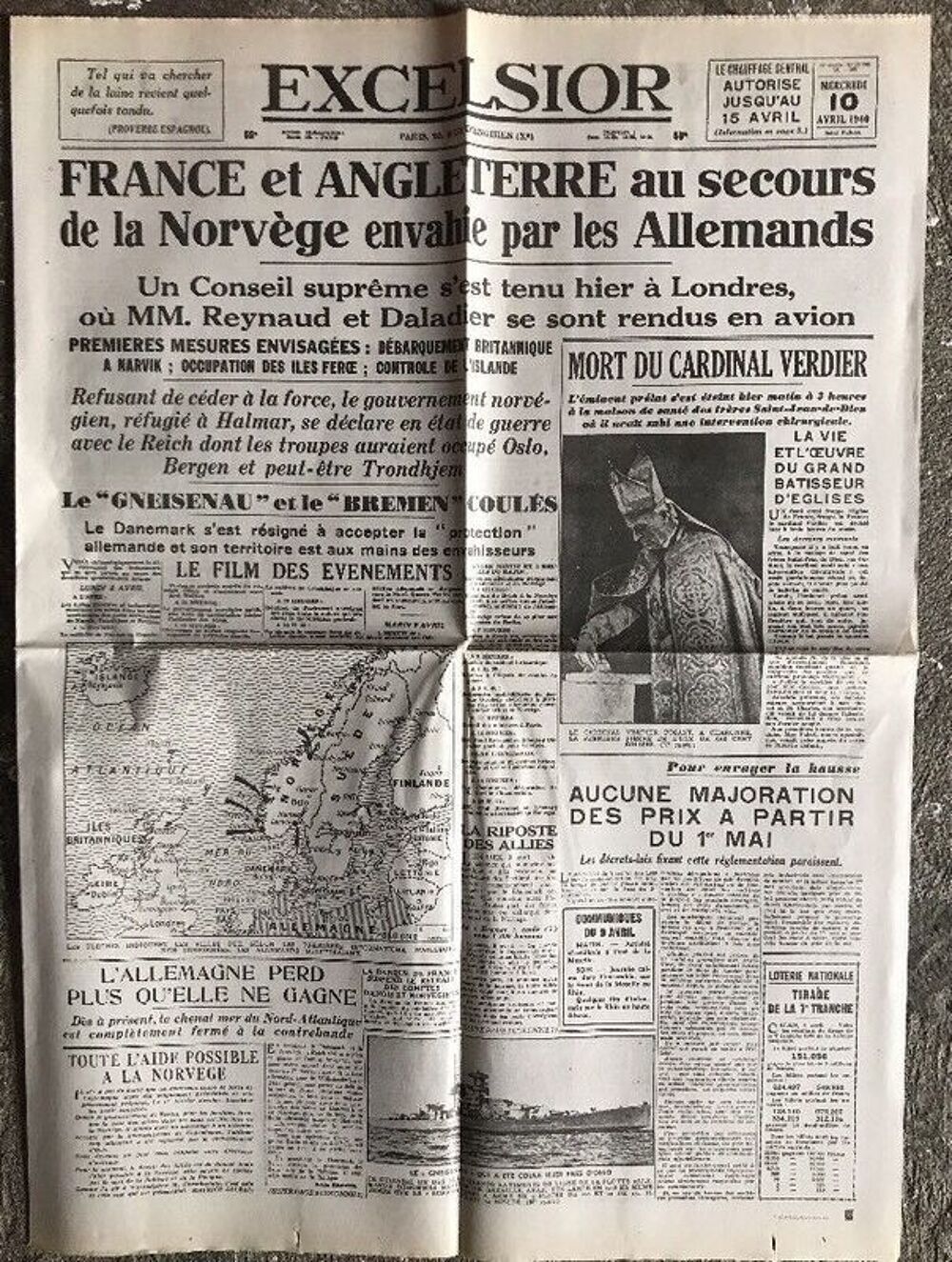 Excelsior, Paris-soir, Le Journal, la d&eacute;p&ecirc;che, etc 