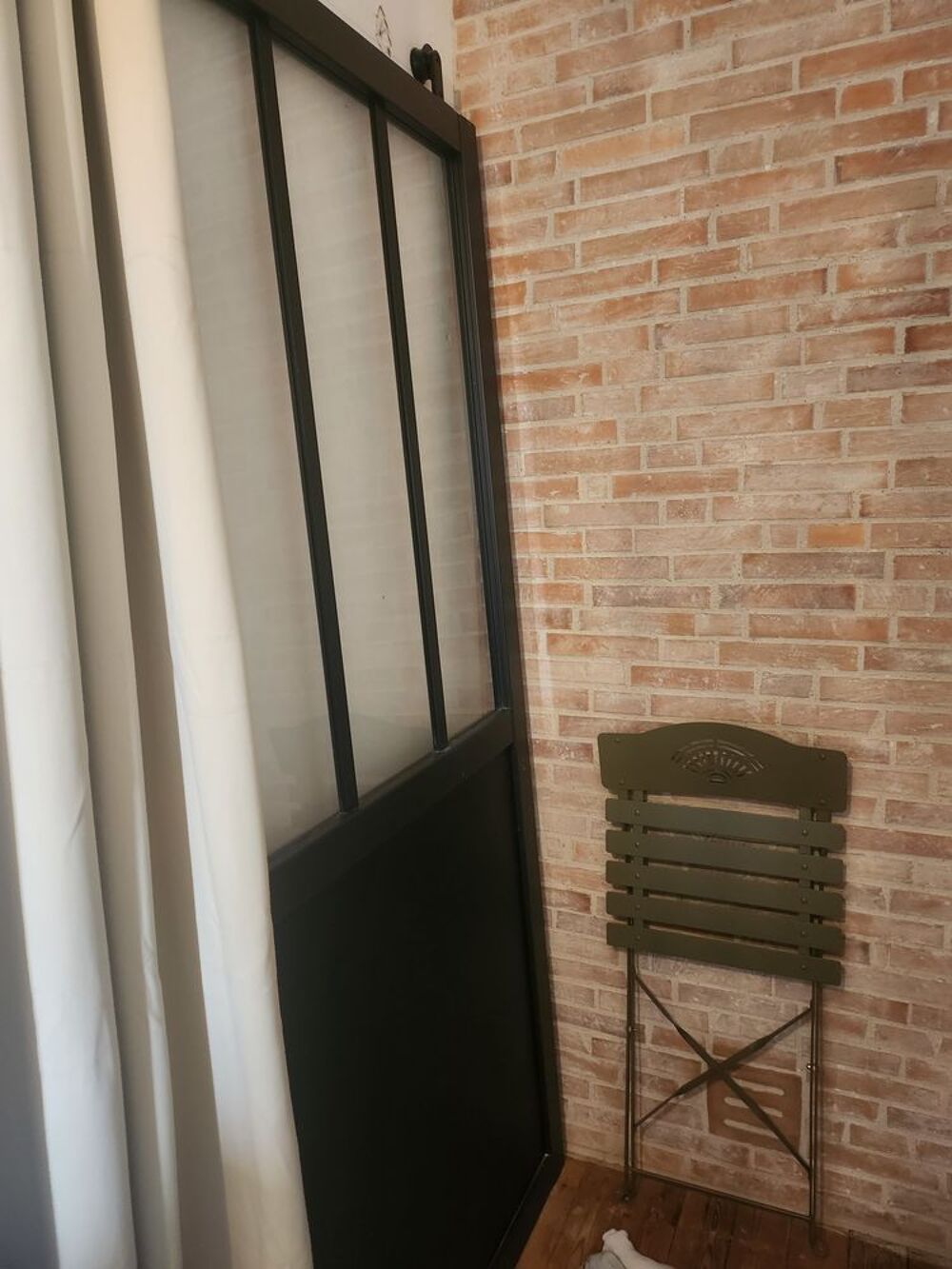Porte coulissante style atelier noire Décoration