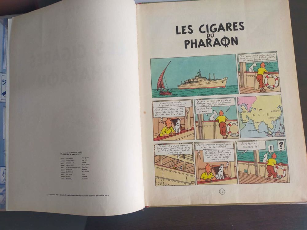 Tintin - Les cigares du pharaon &eacute;ditions belges Casterman Livres et BD
