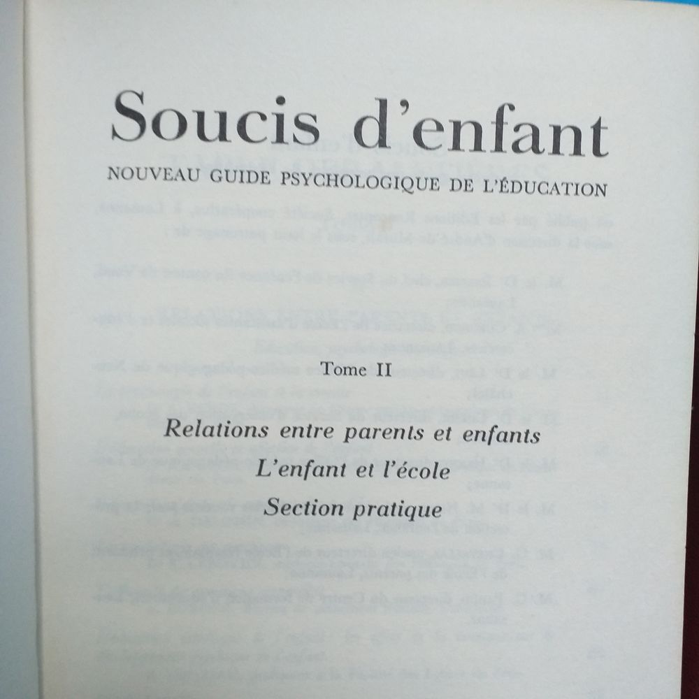 SOUCIS D'ENFANT en 2 tomes - Nouveau guide psychologiquede l'&eacute;ducation Livres et BD