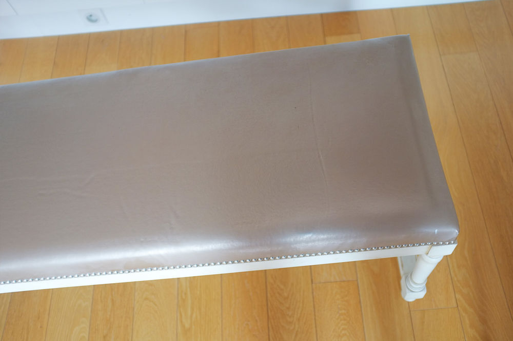 Ensemble banquette &amp; tabourets style louis XVI | bois blanc Meubles