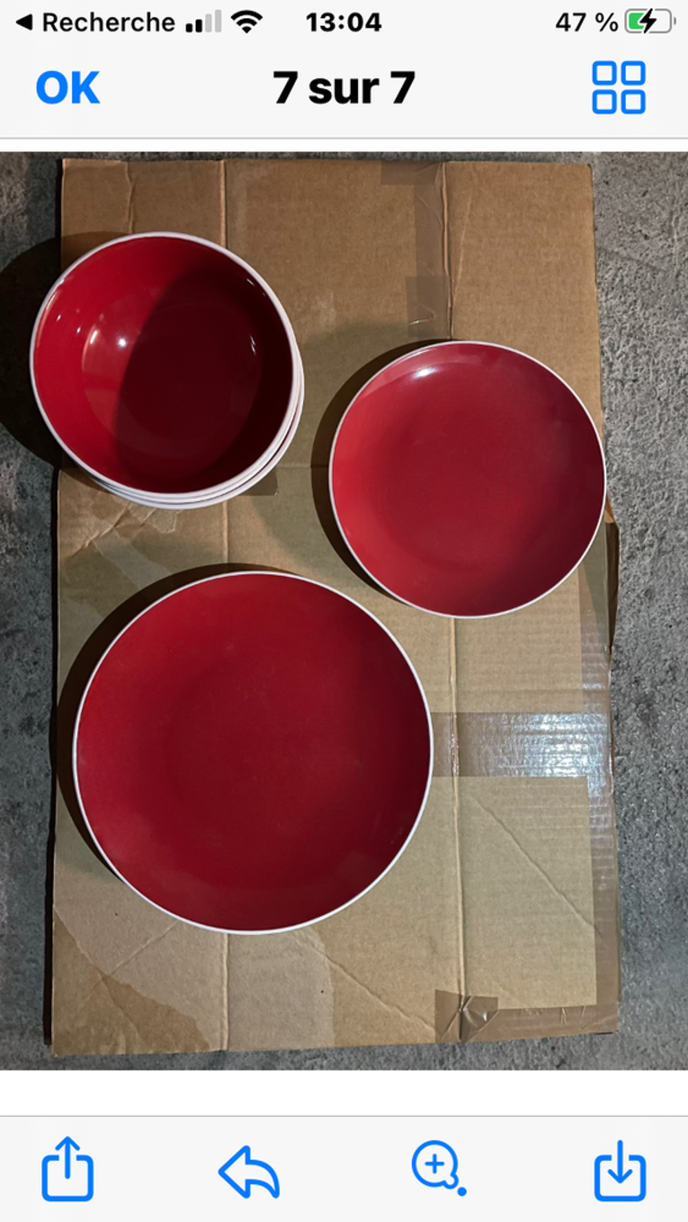 Service de table rouge Cuisine