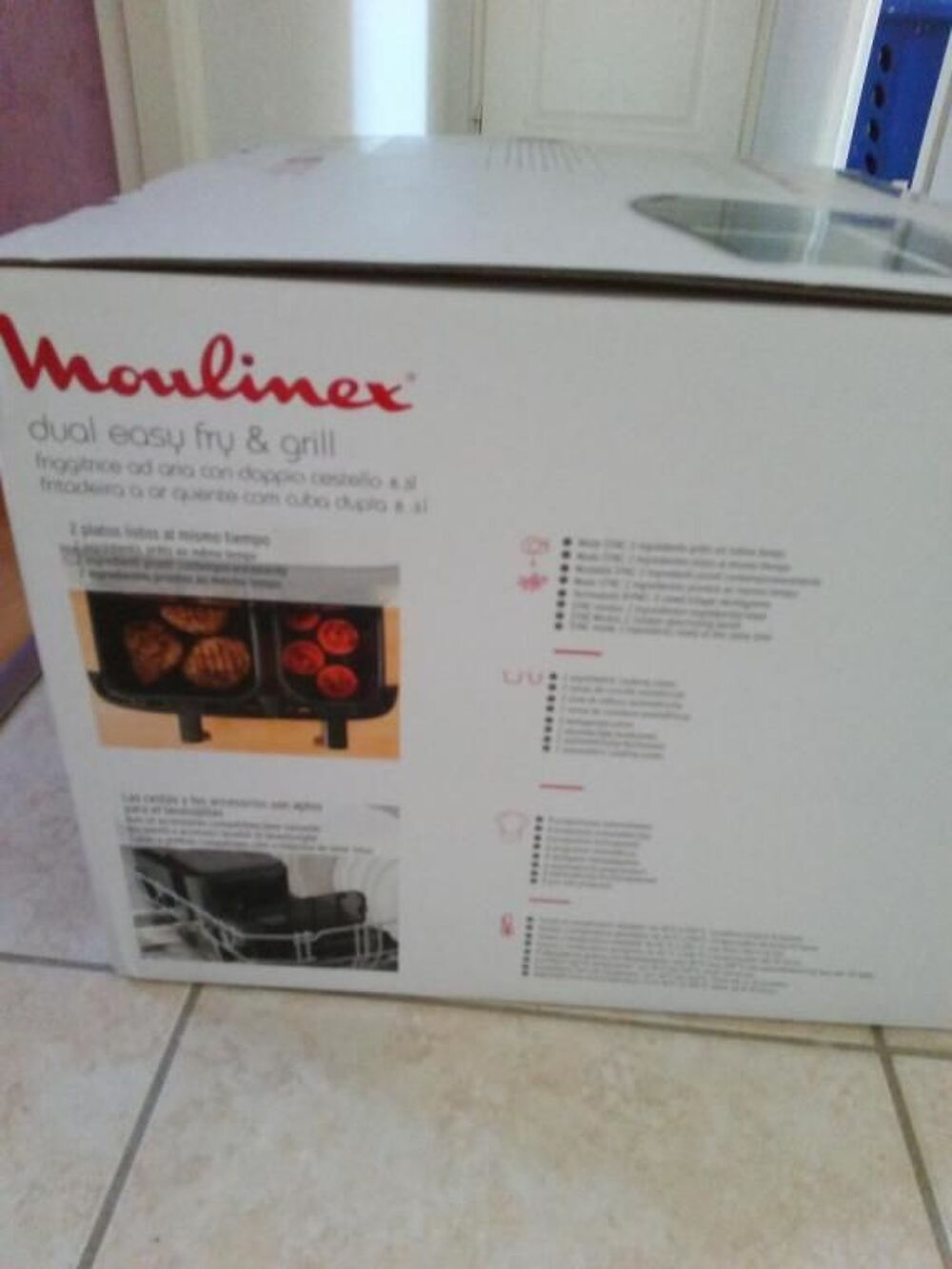 Air fryer Moulinex Dual Easy fry et grill EZ905B20 (Neuf) Electroménager