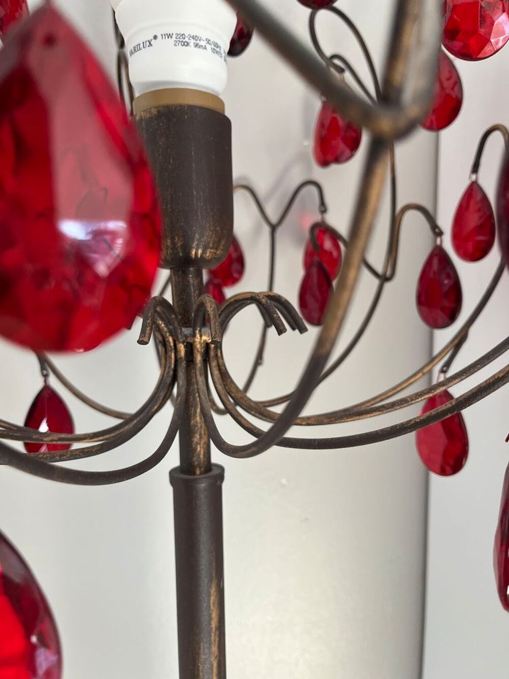 Lustre et lampadaire m&eacute;tal et verre Décoration