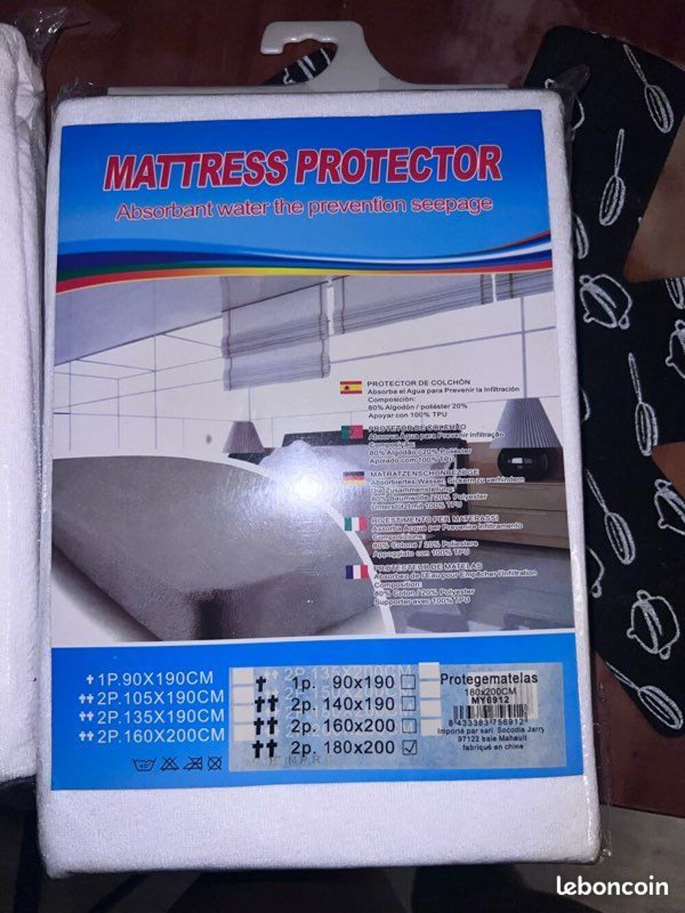 PROT&Egrave;GES MATELAS x2 ABSORBANTS 180x200 Meubles