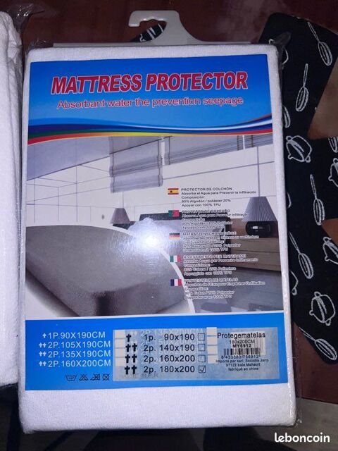 PROTÈGES MATELAS x2 ABSORBANTS 180x200 40 Morne-à-l'Eau (97)